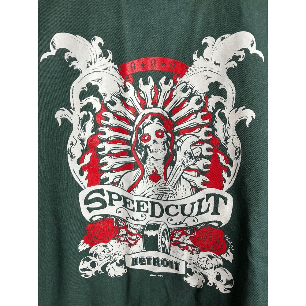 Speedcult Detroit Work Jacket Deadstock 70's Workwear Patched Rare Artwork Large